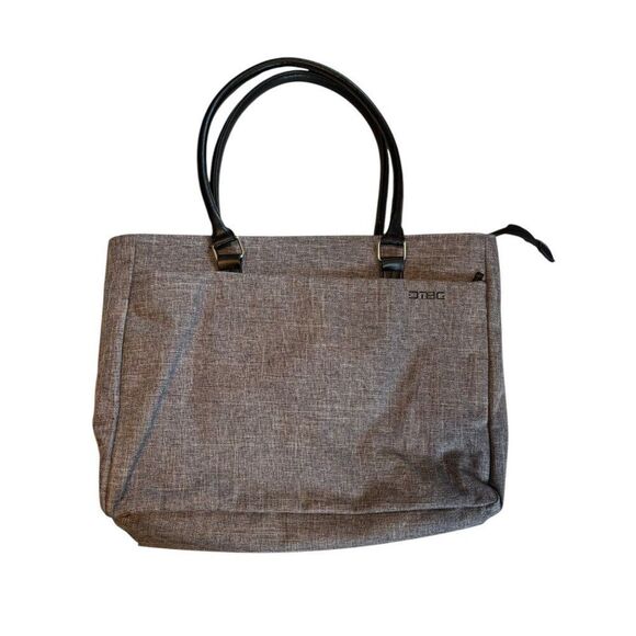 DTbG Womens Gray Laptop Tote Bag With Black Handles - Picture 1 of 11